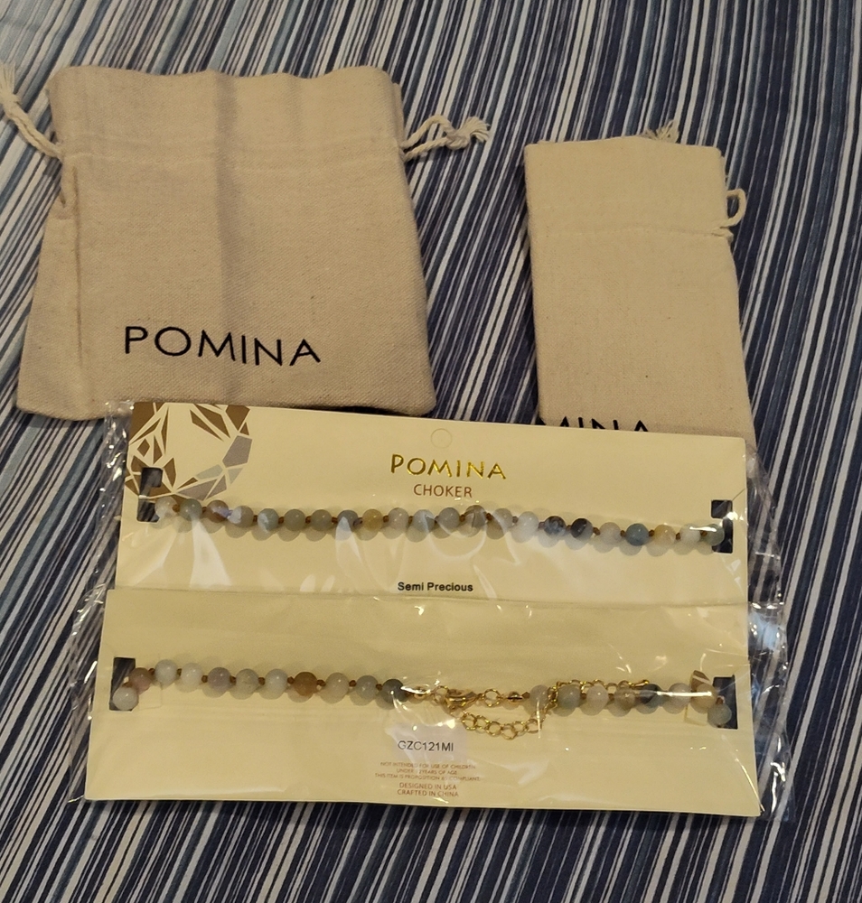 NWT! 2 POMINA Semi Precious Chokers